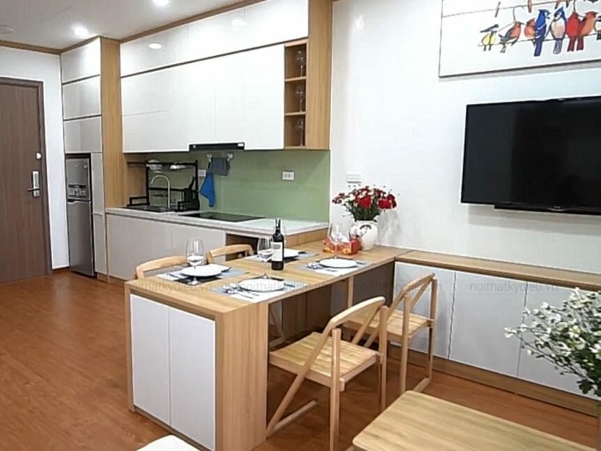 Thiết kế phòng ngủ thông minh căn hộ 39m2 Vinhomes Greenbay