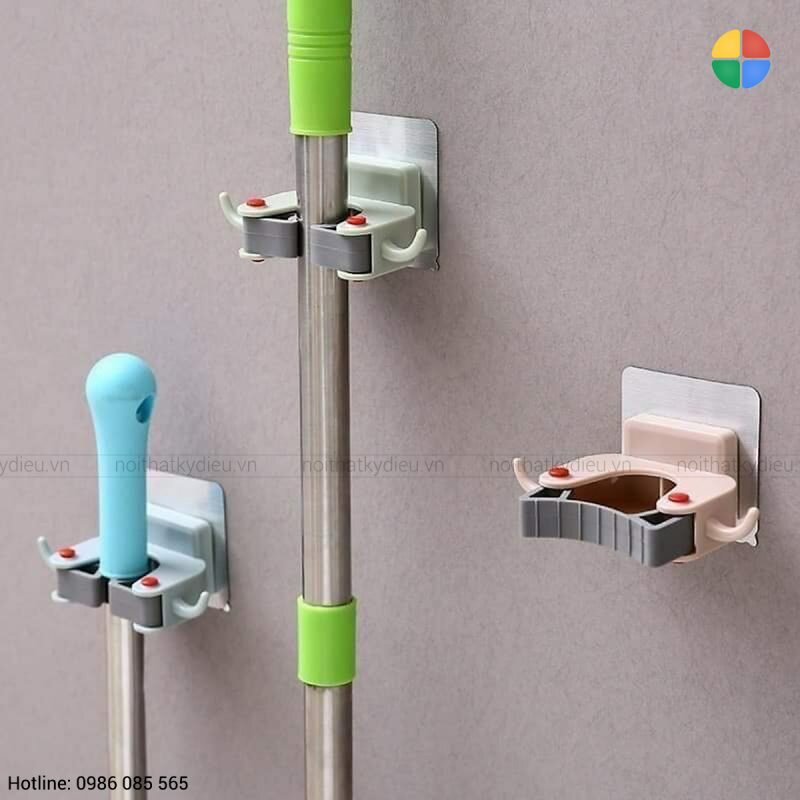 móc treo chổi gắn tường